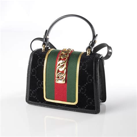 gucci style 470270|Auth GUCCI Sylvie, GG pattern 470270 Black Gold Multi Velour .